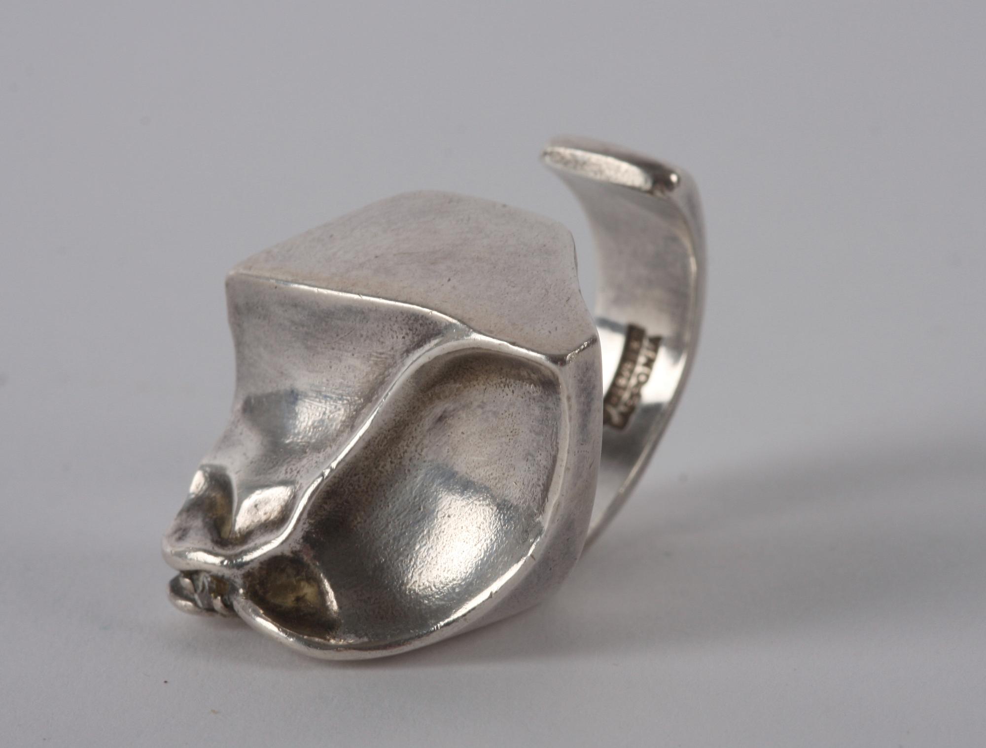 RING, silver, Lapponia med liten diamant.