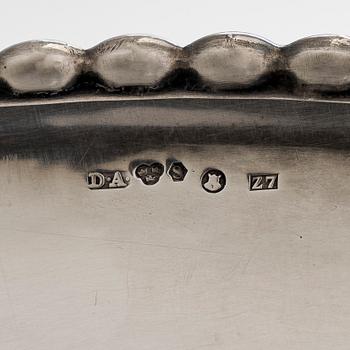 Fat, silver, engraved coat of arms, AB David Andersen & Comp, Stockholm 1926.