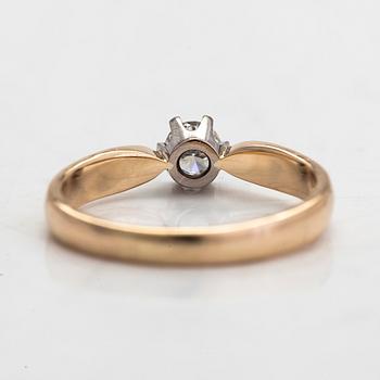 A 14K gold ring, brilliant-cut diamond approx. 0.30 ct, Finnish hallmarks, 2008.