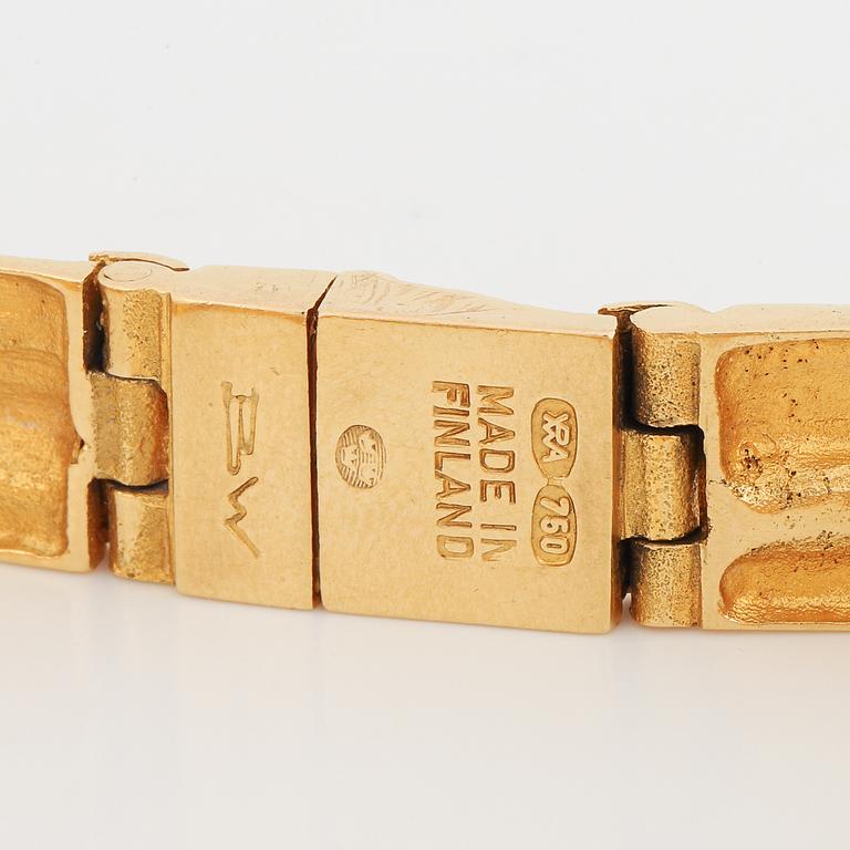 Björn Weckström, 18K gold "Kaskad" bracelet, Lapponia.