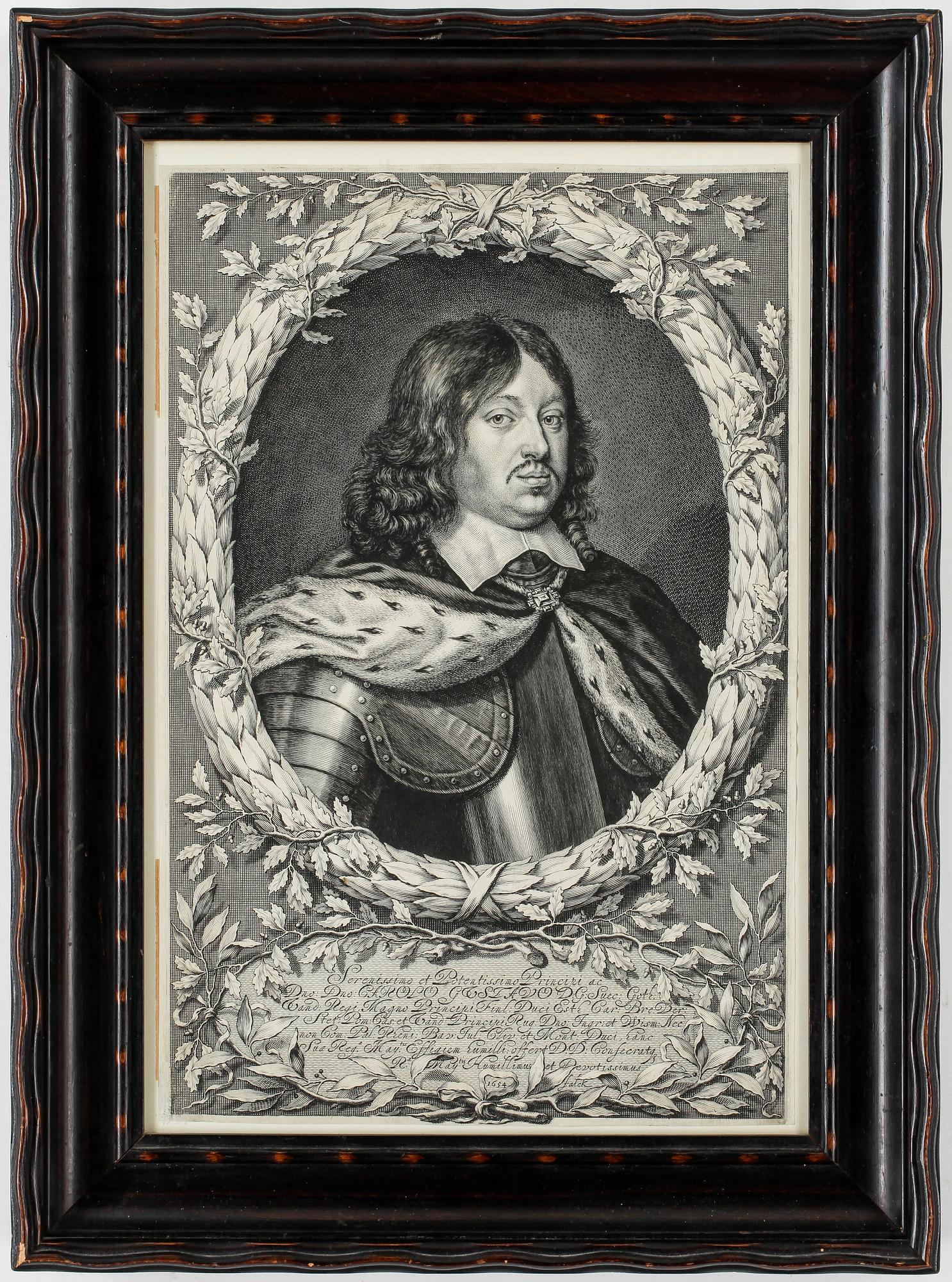 JEREMIAS FALCK, kopparstick, signerat och daterat i trycket, Falck 1654.