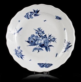 SERVISDELAR, 7+2, delar, porslin, Berlin, Meissen, Rudolstadt, 1800-tal.