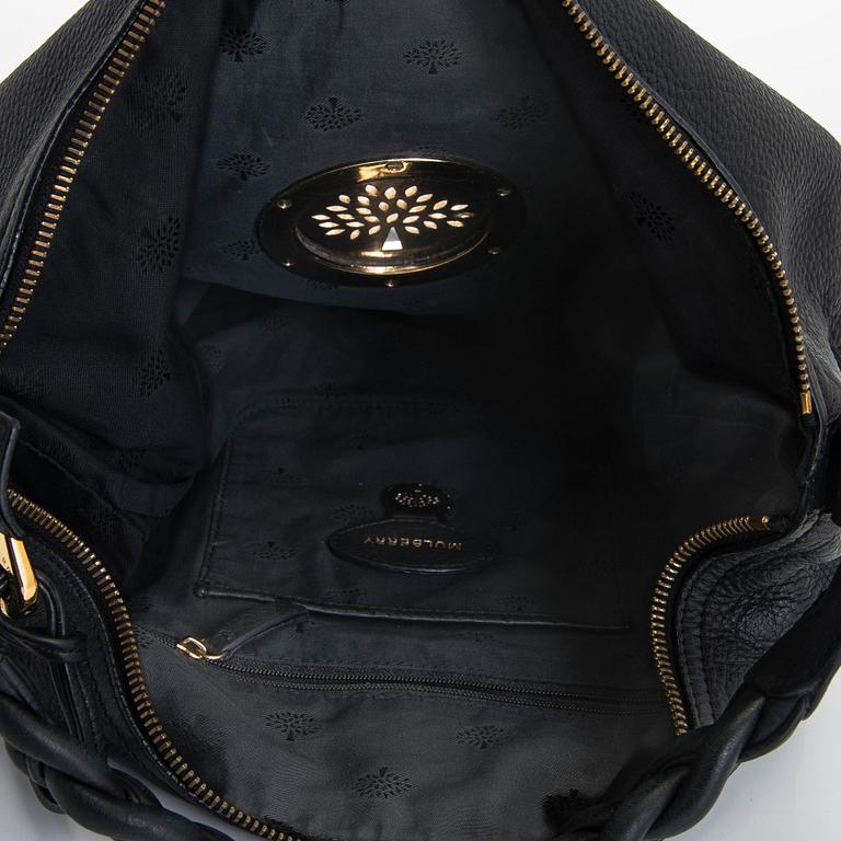 Mulberry, a black leather 'Daria' hobo bag.