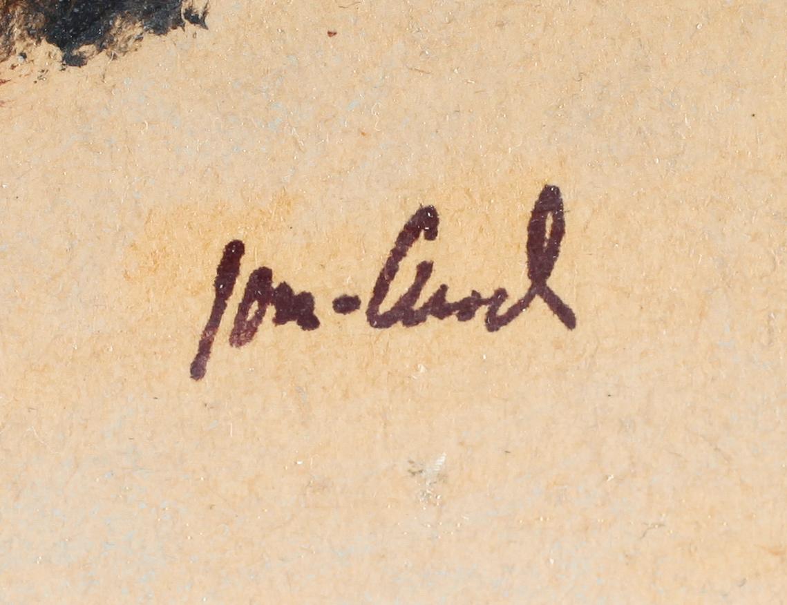 JOHN JON-AND, olja på pannå, signerad.