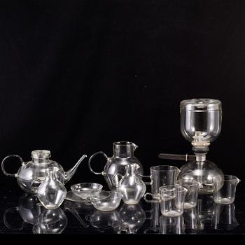 WILHELM WAGENFELD, a glass service, 11 pieces, glasservis, 10 delar, Jenaer Glaswerk, Schott & Gen, Germany.