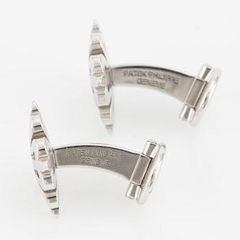 Patek Philippe, Cufflinks, Calatrava Cross, 18K White Gold.