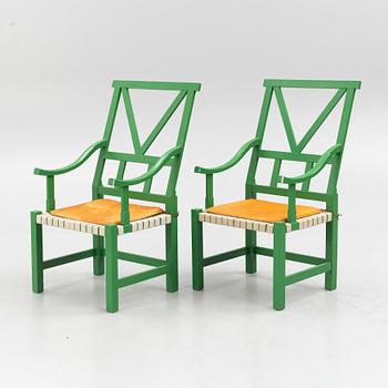 John Kandell, a pair of 'Victory' armchairs, Källemo, post 1990.