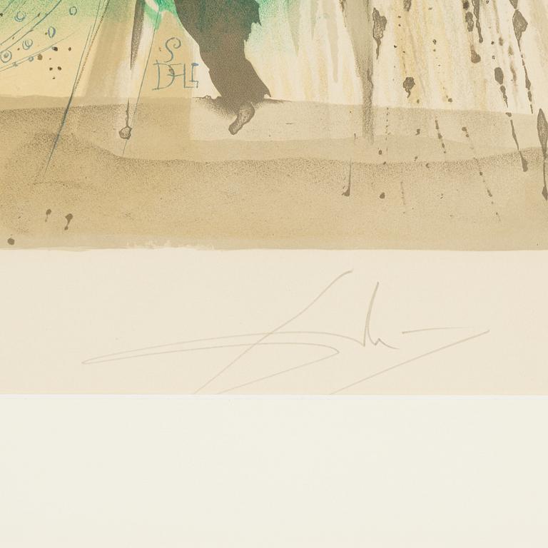 Salvador Dalí, färglitografi, 1970, signerad LVII/CXXV.