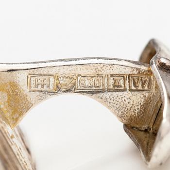 Jorma Laine, A pair of silver cufflinks. Turun Hopea, Turku 1974.
