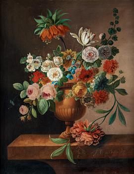 370. Cornelis Johannes de Bruyn, Still life with flowers.
