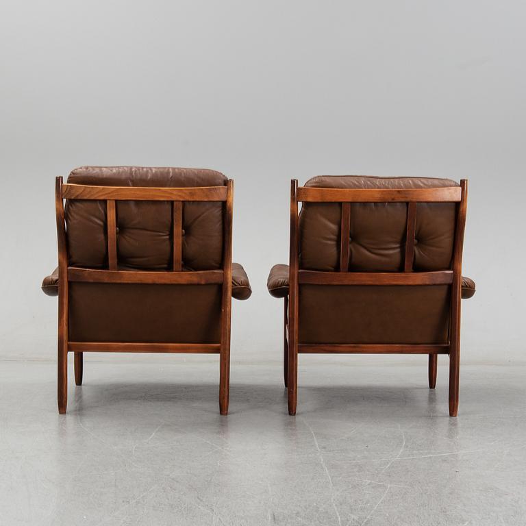 Fåtöljer, ett par, G-Design för Göte-Möbler i Nässjö AB, Nässjö, 1970-tal.