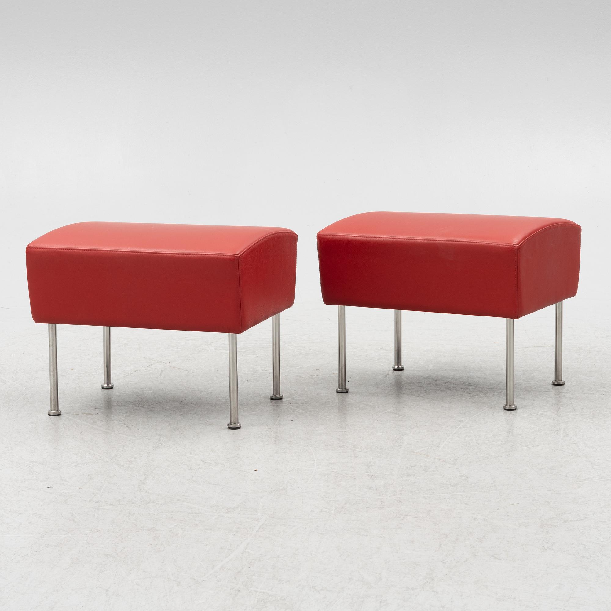 Gunilla Allard, a pair of armchairs with footstools, 'Cinema', Lammhults.