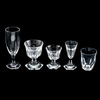 GLASSERVIS, 53 delar, "Rosersberg", Elis Bergh, Kosta, 1900-tal.