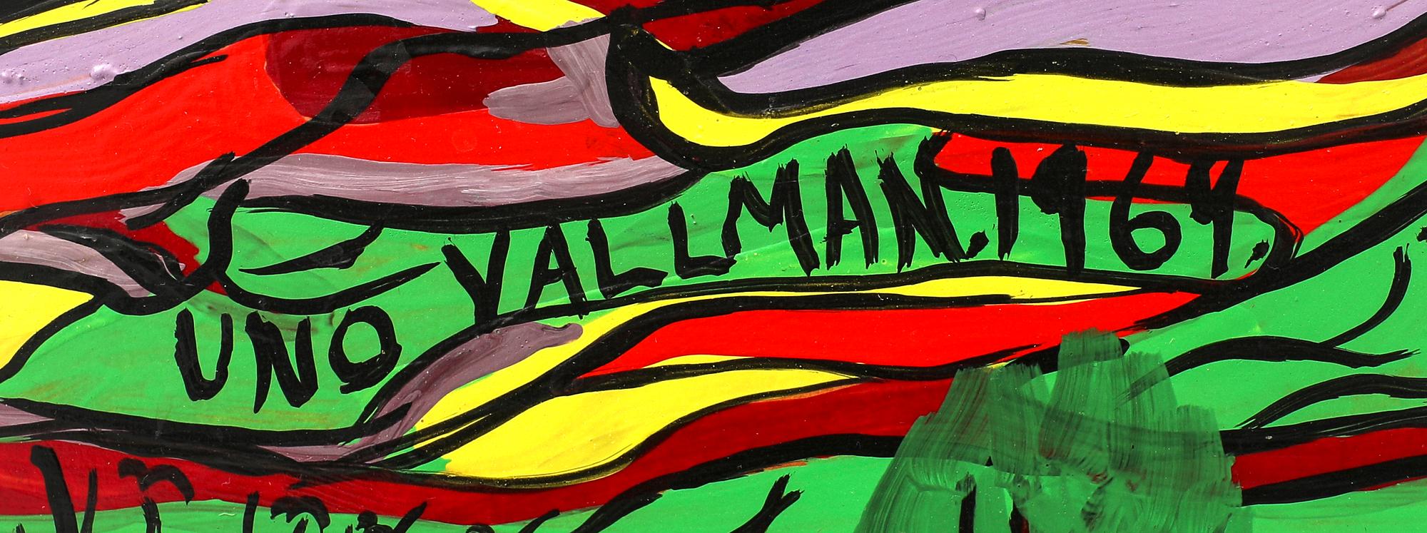 Uno Vallman, olja på pannå, signerad och daterad 1964.