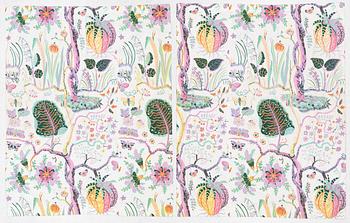 Josef Frank, Curtain panels, two pieces, cotton, in the “Hawaii” pattern, Firma Svenskt Tenn.