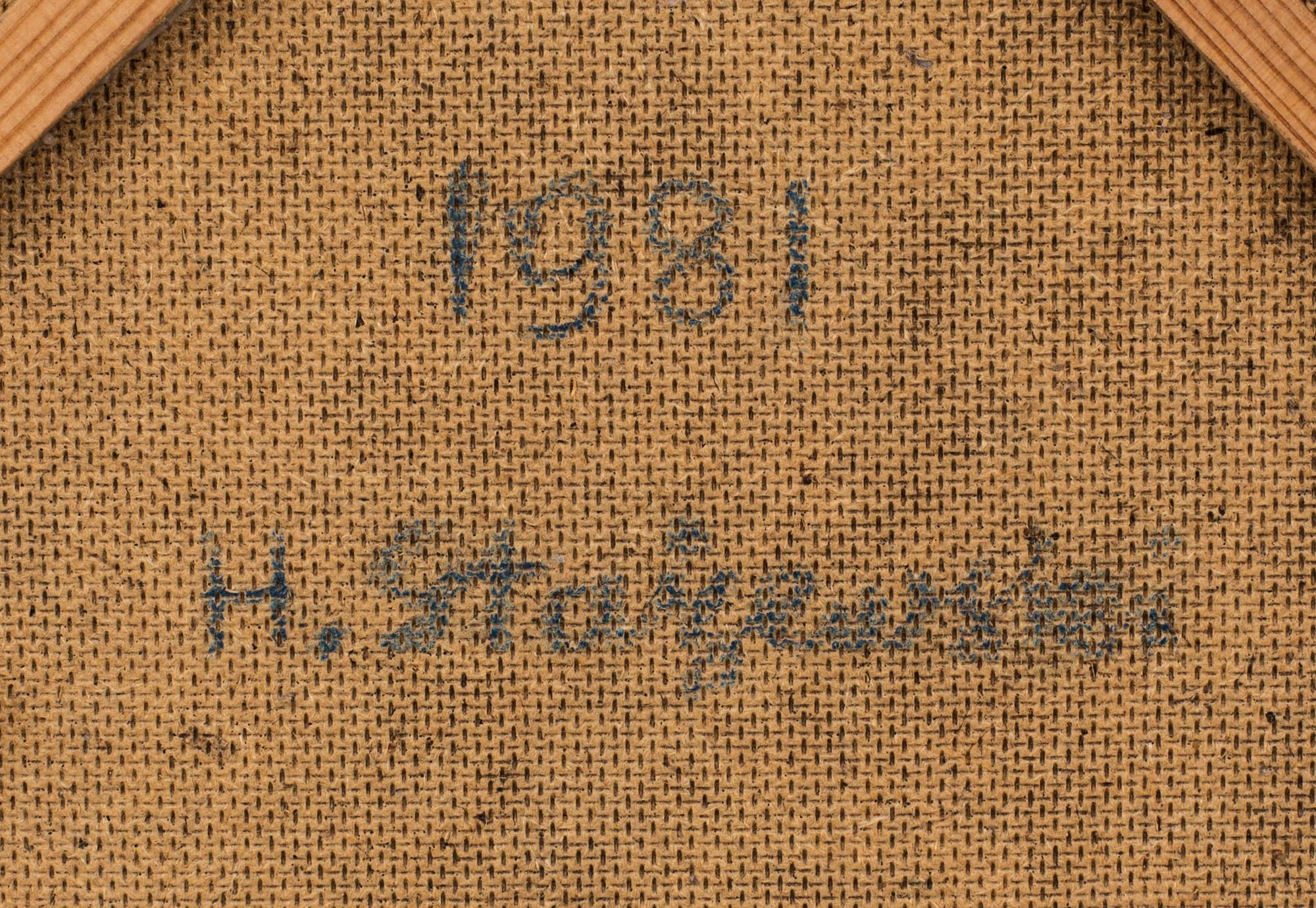 HENRYK STAZEWSKI, akryl på pannå, a tergo signerad o daterad 1981.