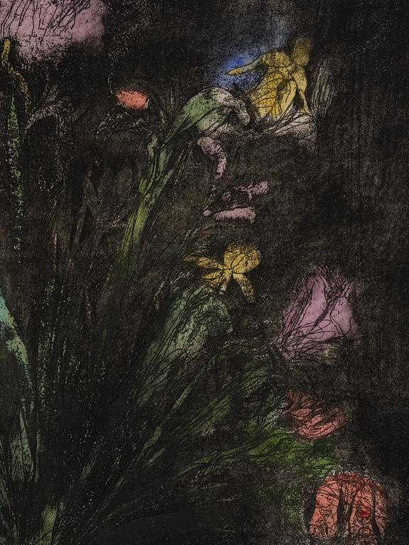 Jim Dine, "Hand-Colored Flowers II".