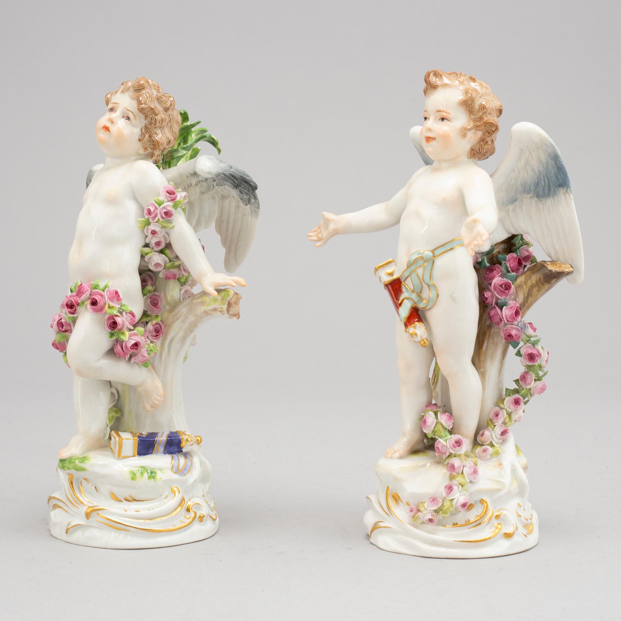 A pair of Meissen figurines, circa 1890.