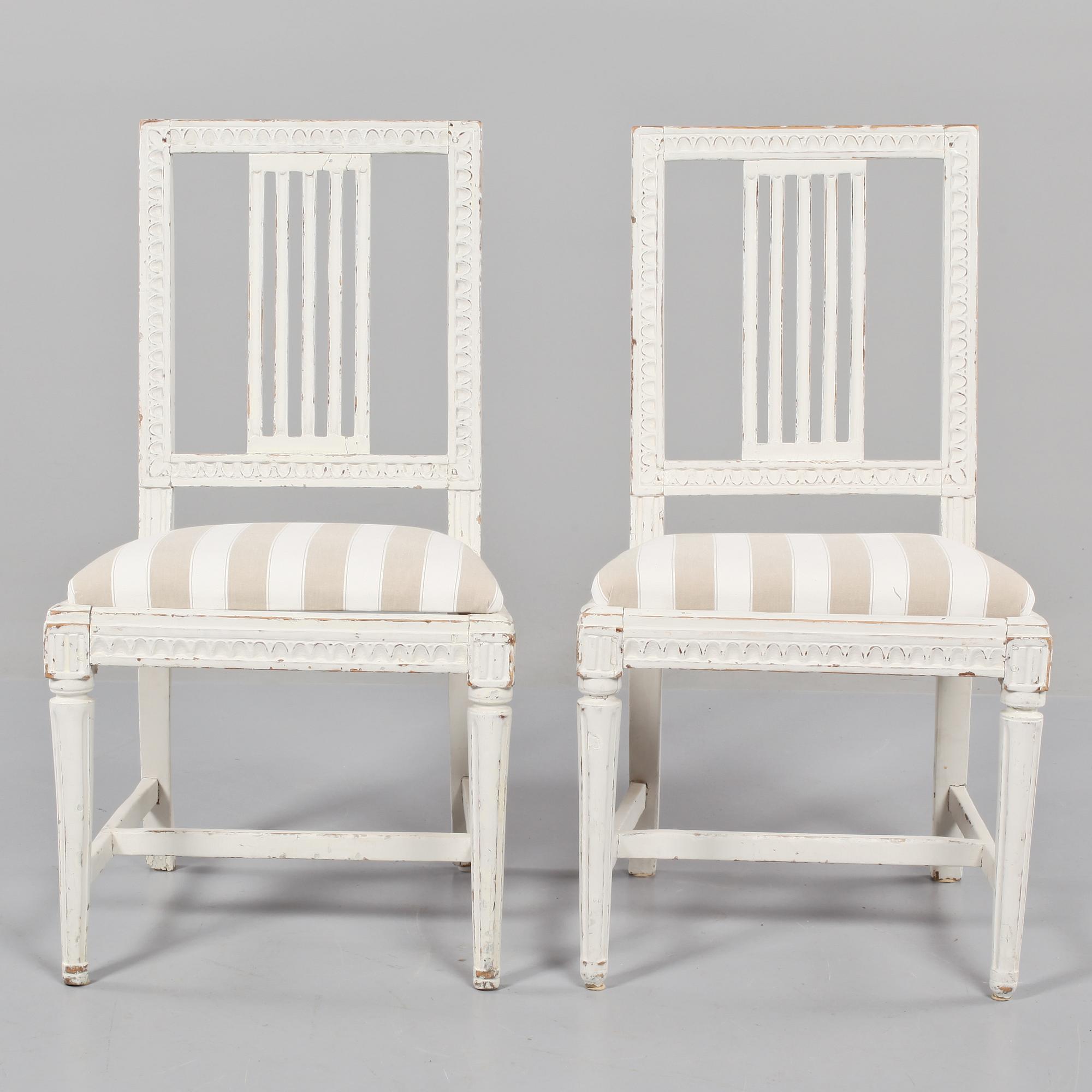 STOLAR, ett par, gustavianska, omkring 1800.
