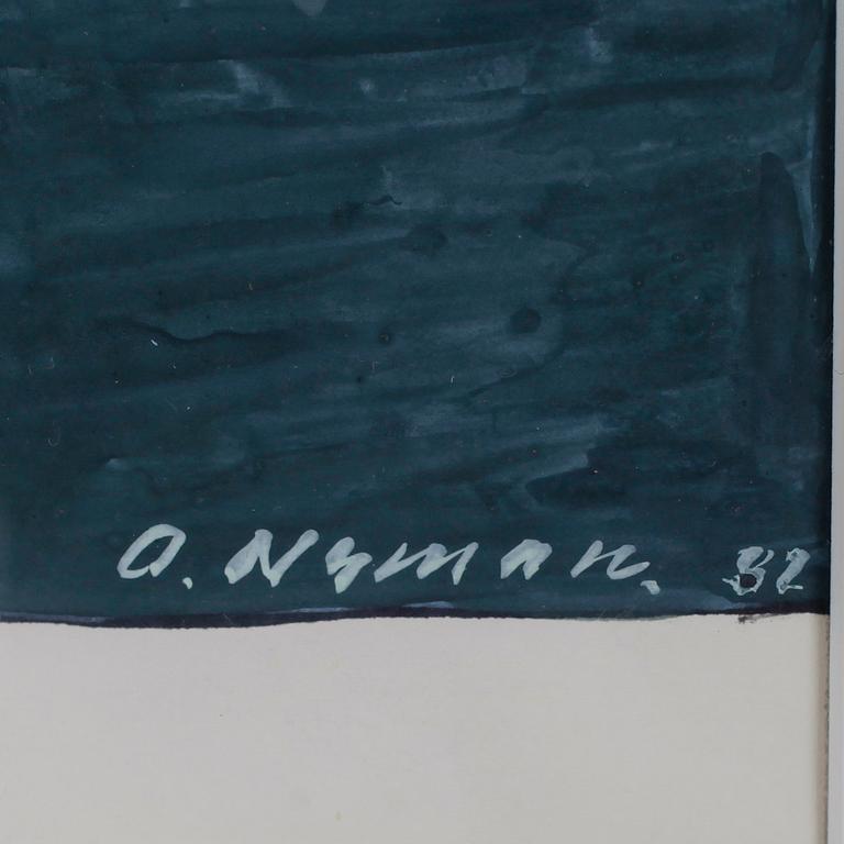 OLLE NYMAN, gouache, signerad och daterad -82.