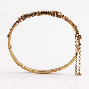 Armband, 14K guld, halvpärlor.