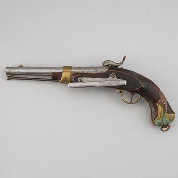 SLAGLÅSPISTOL, svensk, m/1845 för flottan.