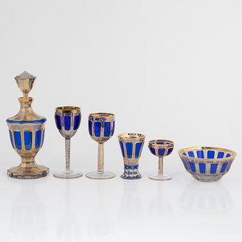 Glasservis, 16 delar, "Venezia", Franz Heide, Bohemian-Kamnitz, Böhmen, 1900-talets mitt.