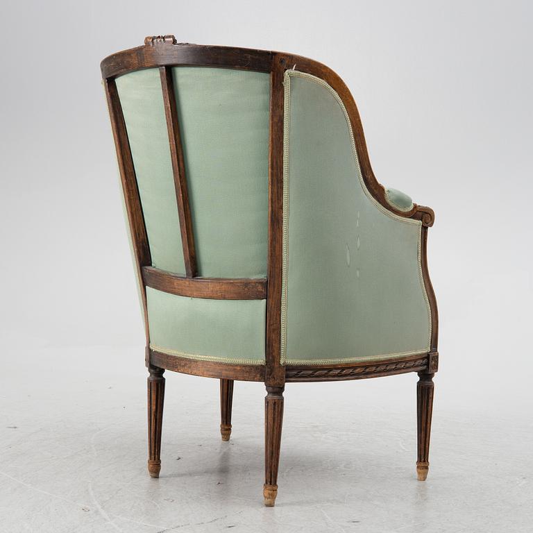 Fåtölj, Louis XVI, Frankrike,.