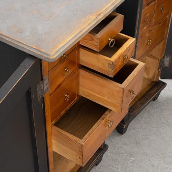 Bedside tables, a pair, first half of the 20th century.