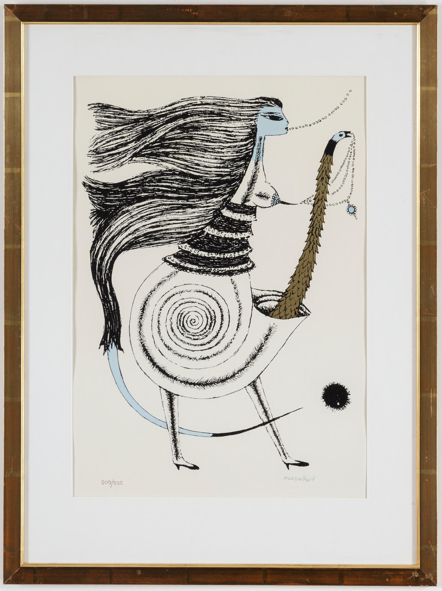 MAX WALTER SVANBERG, färglitografier, 4 st, signerade och numrerade 209/235.