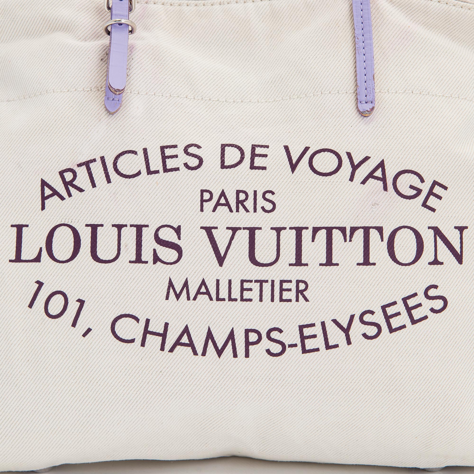 Louis Vuitton, a 'Cotton Canvas Articles De Voyage Cabas GM' bag.