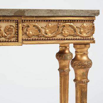 A late Gustavian console table, late 18th Century.