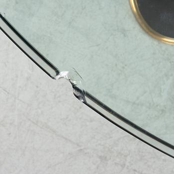 A glass and bronze coffee table, later part of the 20th century.