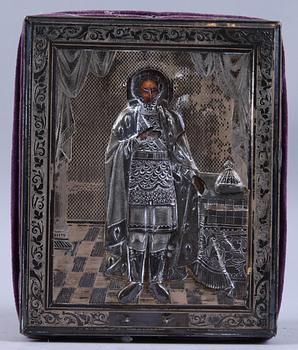 IKON MED RIZZA, silver, bär ryska stämplar, -84.