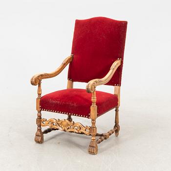 A baroque style armchair first half of the 20th century.