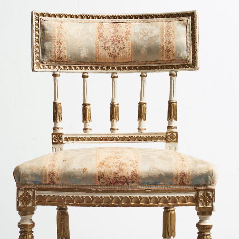 A set of 6 late Gustavian chairs attributed to E Öhrmark.