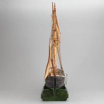 a early 20th century model ship.