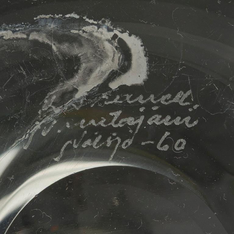 Kaj Franck, a decanter 'The Bells of Kremlin', signed K. Franck, Nuutajärvi, Notsjö -60.