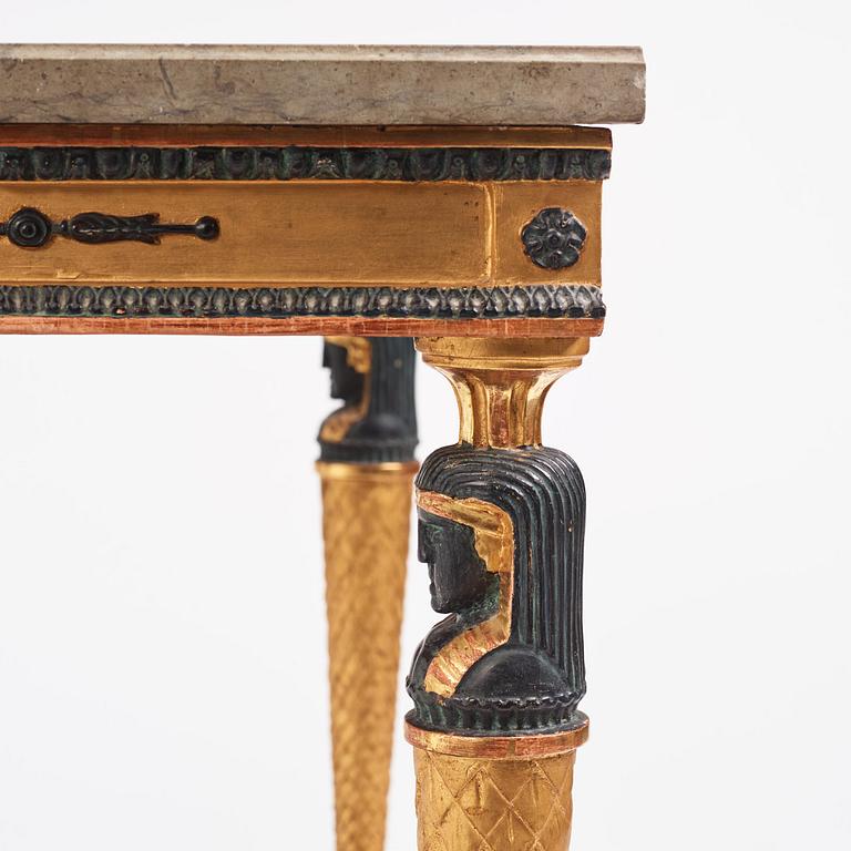 Konsolbord, Stockholmsarbete, Jonas Frisks art, omkring år 1800, Sengustavianskt.