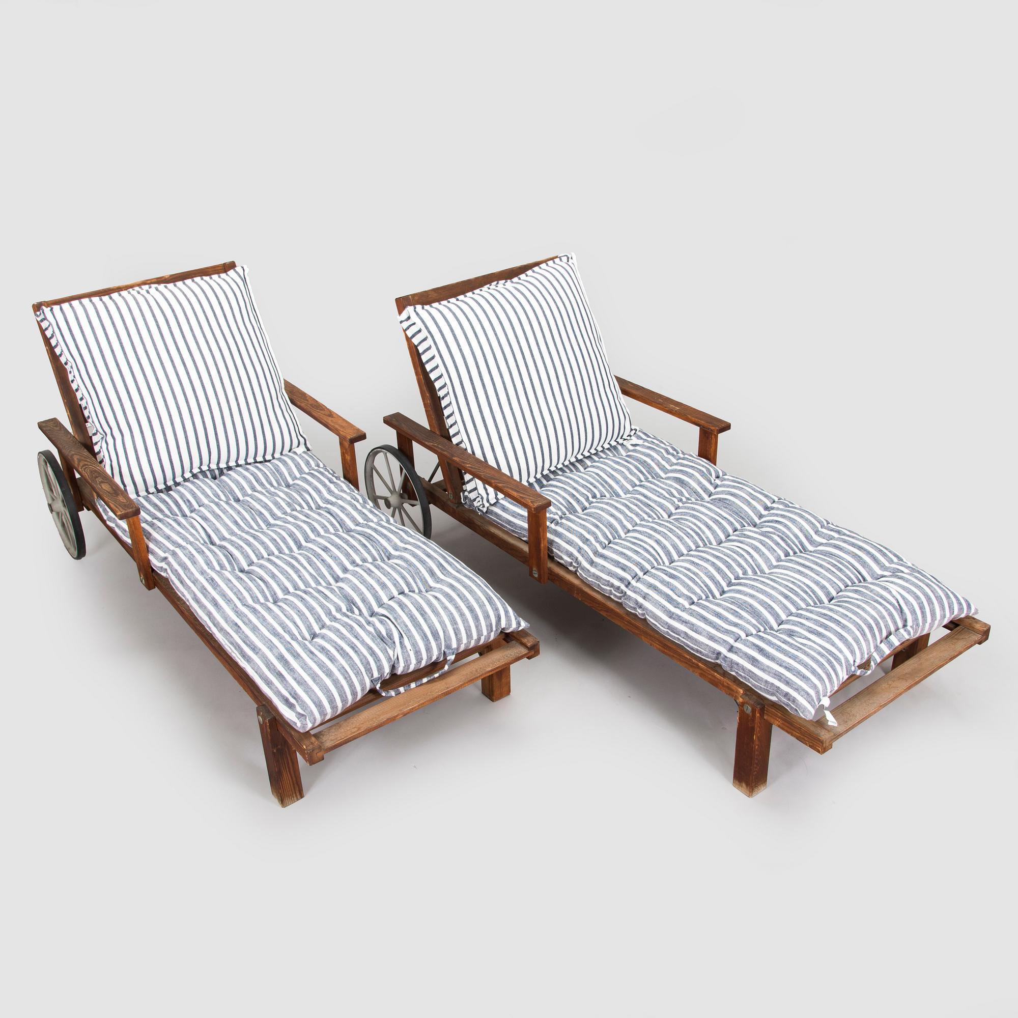 Elsa Stackelberg, a pair of sun loungers, Fri Form, Edsbruk.