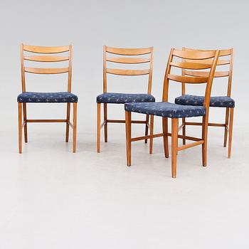 STOLAR, 4 st, Carl Malmsten, Bröderna Janssons Möbelfabrik, Skillingaryd, 1900-talets mitt.