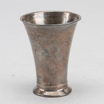 A Swedish silver cup, 1770, height ca 9 cm, weight 62,5 gr.