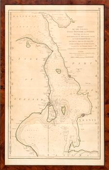 Karta publicerad av W.Faden London England 1801.