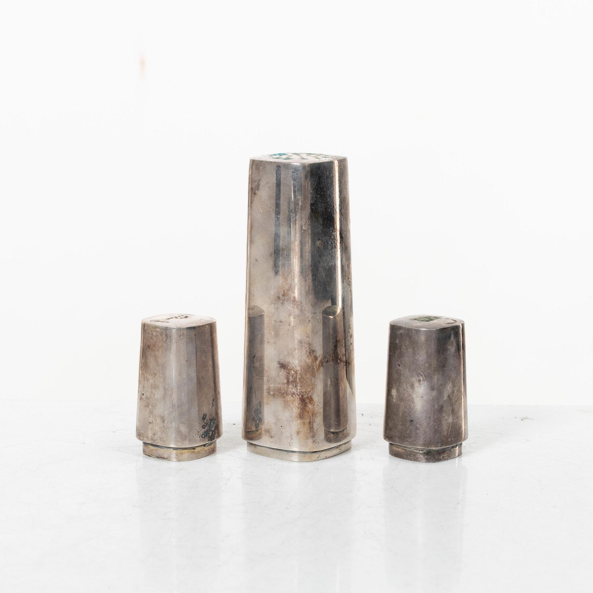 Ströare, silver, tre stycken, GAB, 1960-tal.