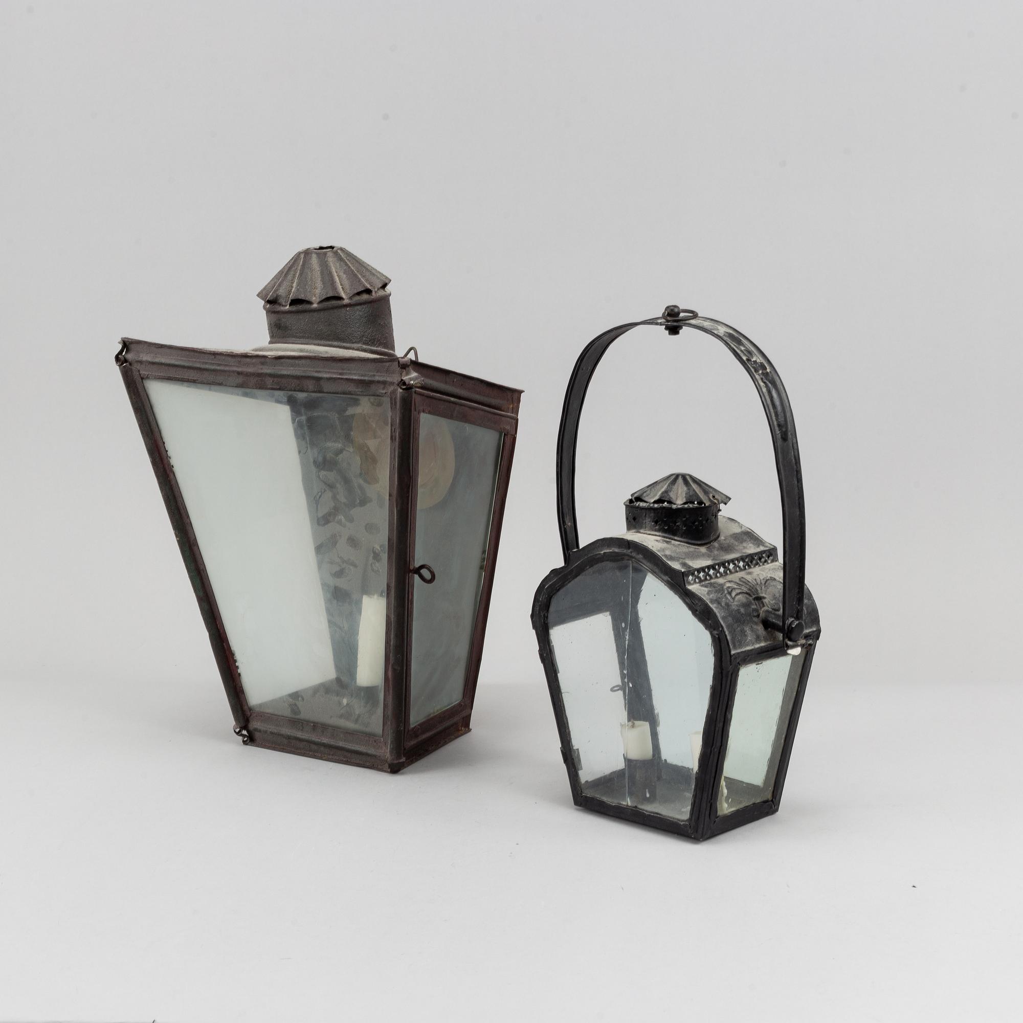 Lyktor, 2 st, troligtvis Danmark, omkring år 1900.