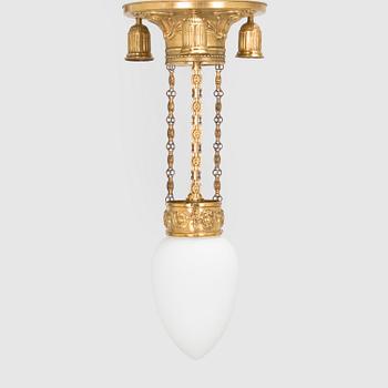 An early 20th century pendant light.
