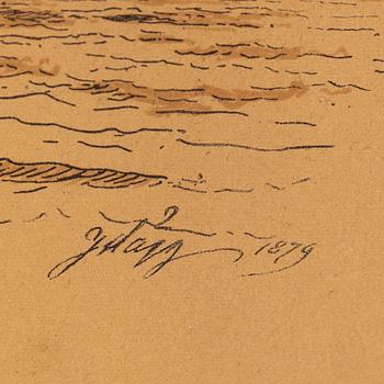 JACOB HÄGG, fotolitografi, signerad och daterad 1879 i trycket.