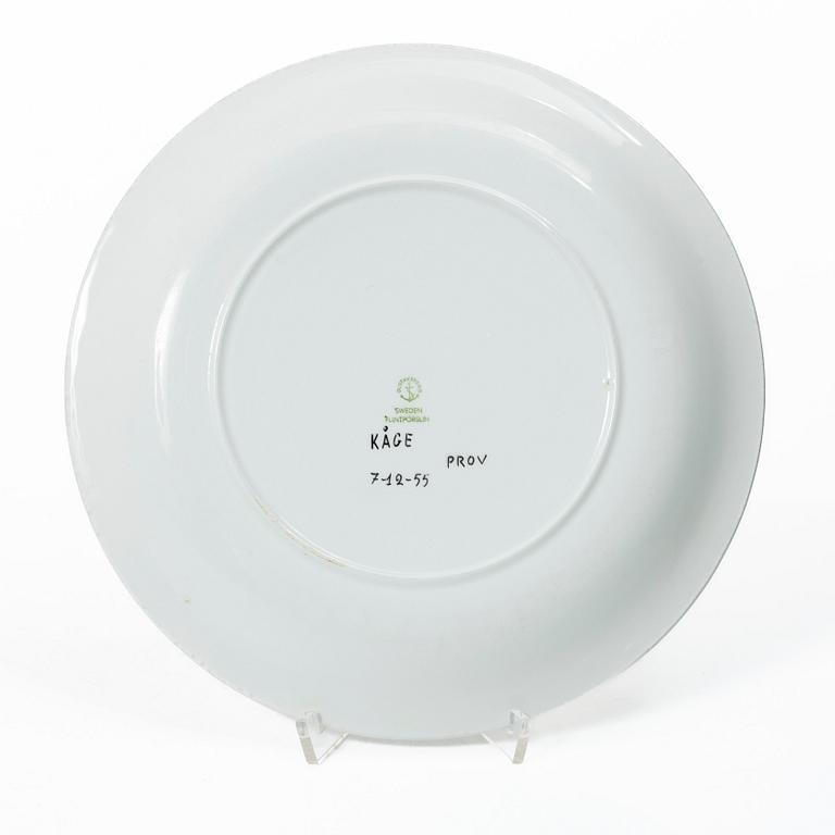 Wilhelm Kåge, Five test plates, porcelain and stoneware, Gustavsberg, 1920s-50s.
