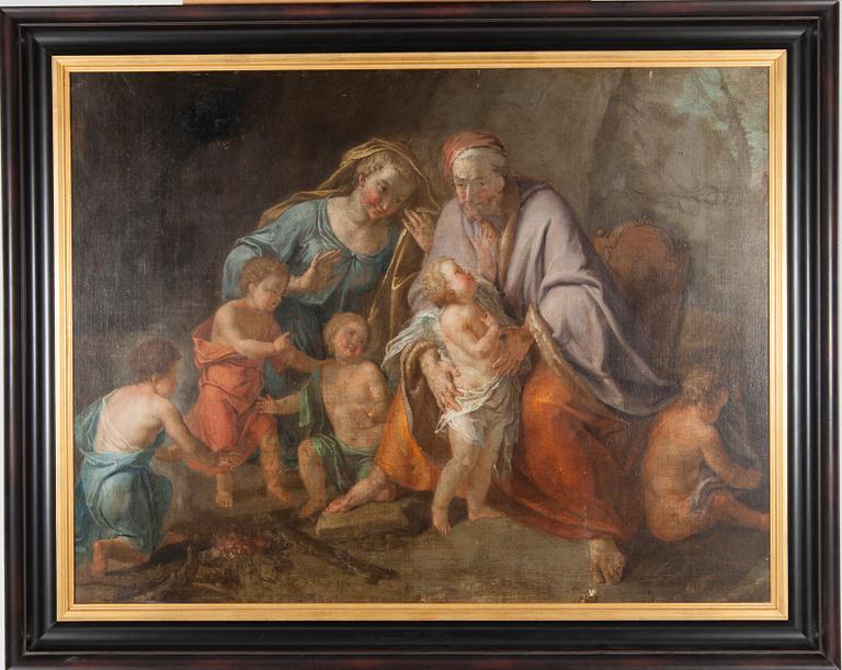 OKÄND KONSTNÄR, olja på duk, osignerad, 1700-talets senare hälft.