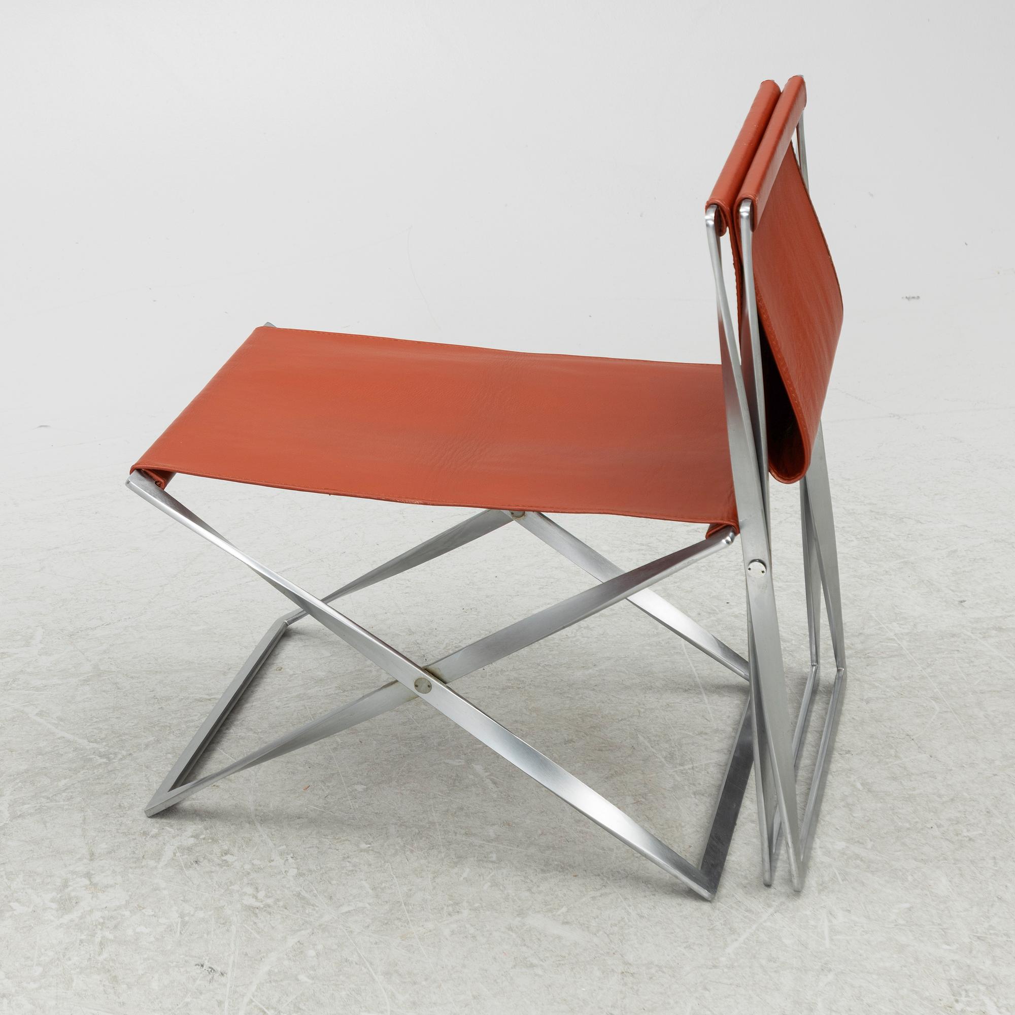Poul Kjaerholm, stools, a pair, "PK 91", Fritz Hansen, Denmark.